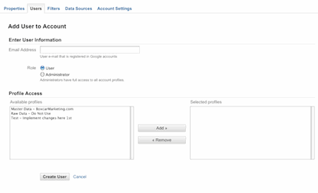 Add user's email