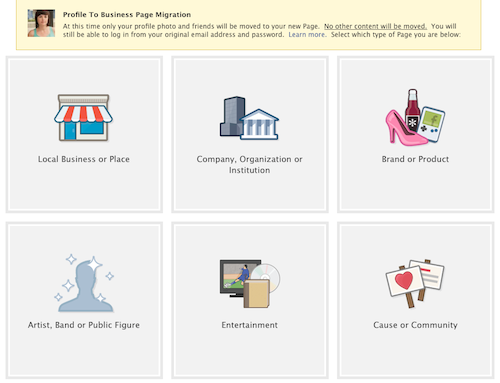 How to migrate a Facebook Profile to a Business Page