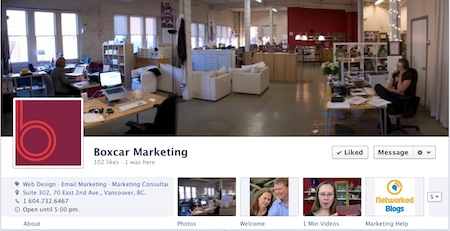 Boxcar Marketing's Facebook Timeline