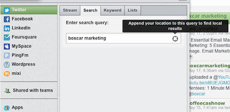 Using Hootsuite Geo Search