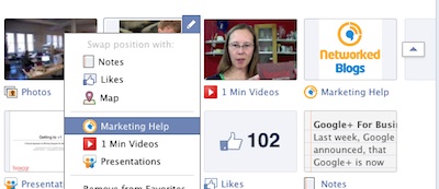 Rearranging Facebook Apps