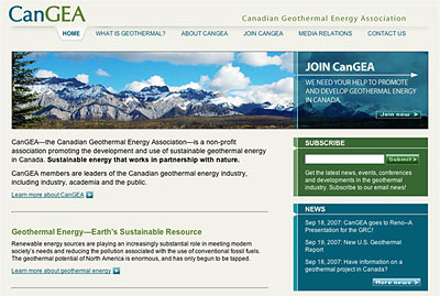 Canadian Geothermal Energy Association Launches New Website