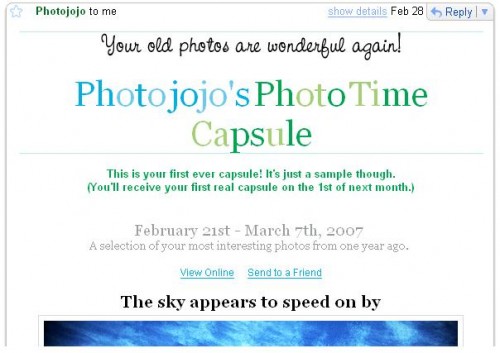 Photojojo Creates a Time Capsule of Your Flickr Account